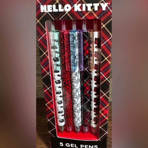 Super Cute Hello Kitty Gel Pens 5 Pack - NEW - Picture 3 of 4